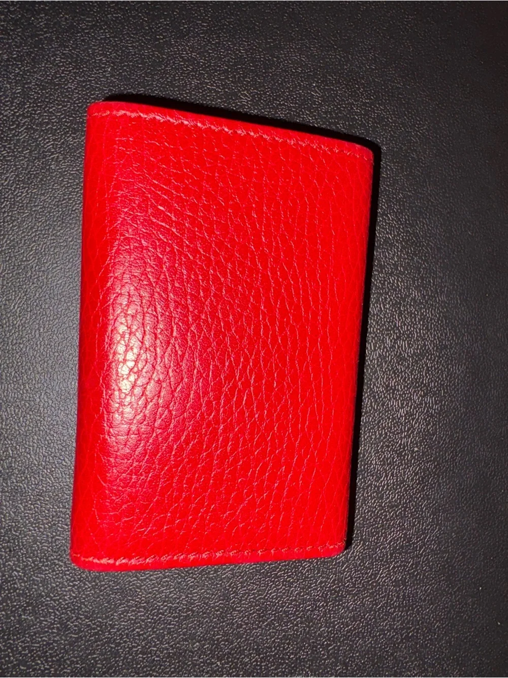 New with box Gucci Red Leather key Holder with Double G Logo